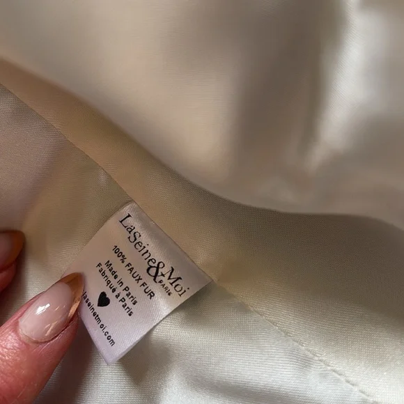 Couture Designer La Seine & Moi Faux Mink Fur Coat Jacket Blue XS S $405 - Picture 13 of 15